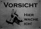 Preview: Edelstahl Warnschild Malinois VORSICHT Hier wache ich!